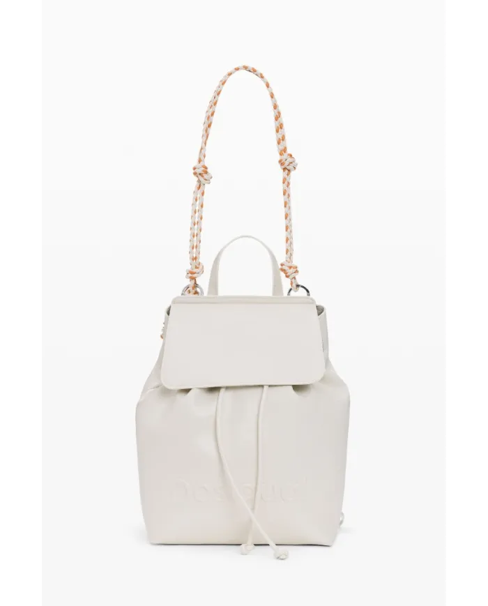 Desigual Zaino borsa con patta logato Bianco