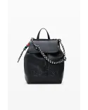 Desigual Zaino borsa con patta logato Nero