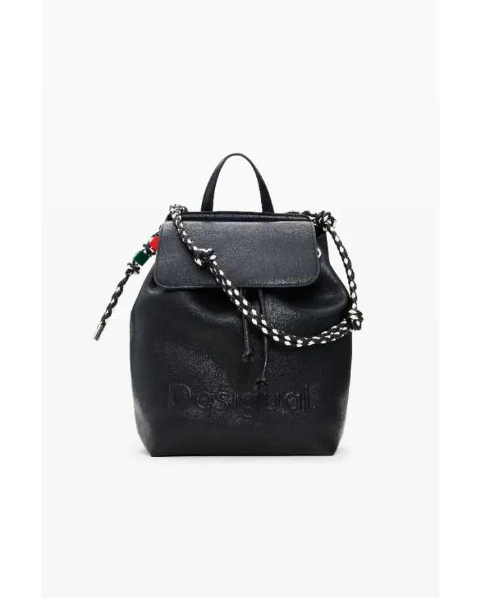Desigual Zaino borsa con patta logato Nero