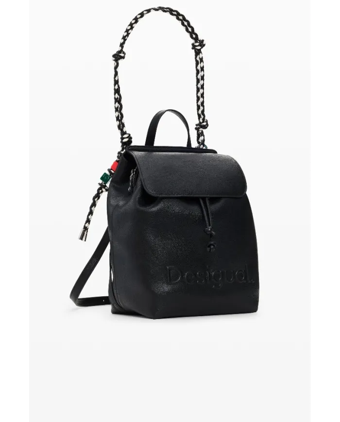 Desigual Zaino borsa con patta logato Nero