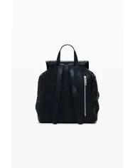 Desigual Zaino borsa ricamato con patta Nero