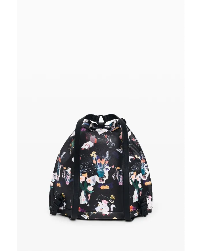 Desigual Borsa in ecopelle Intrecciata – Tracolla e Zainetto 2 in 1 Nero/Multicolor