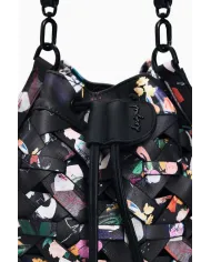 Desigual Borsa in ecopelle Intrecciata – Tracolla e Zainetto 2 in 1 Nero/Multicolor