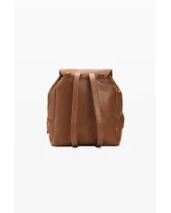 Desigual Zaino borsa ricamato con patta Marrone