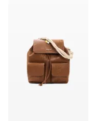 Desigual Zaino borsa ricamato con patta Marrone