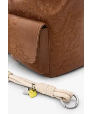 Desigual Zaino borsa ricamato con patta Marrone
