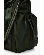 Desigual Borsa Secchiello in Tessuto Cerato Vintage – Tracolla e Zainetto 2 in 1 con Tasche Multiple Verde
