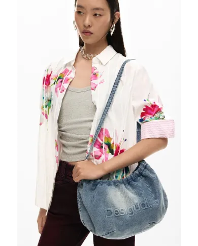 Desigual Borsa tracolla in jeans Blu