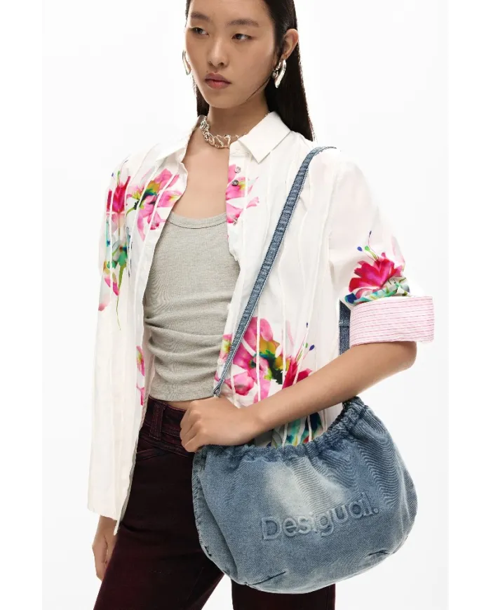 Desigual Borsa tracolla in jeans Blu