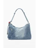 Desigual Borsa tracolla grande in jeans Blu