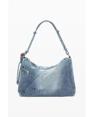 Desigual Borsa tracolla grande in jeans Blu