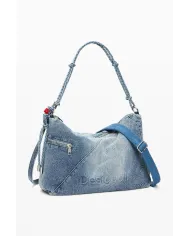 Desigual Borsa tracolla grande in jeans Blu