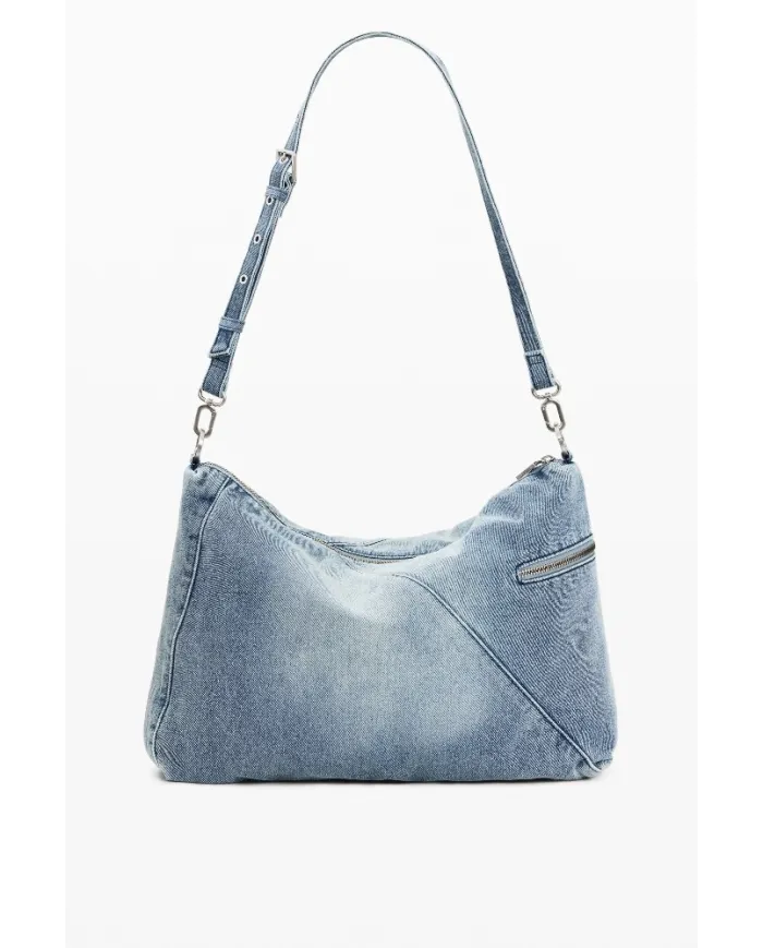 Desigual Borsa tracolla grande in jeans Blu