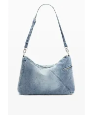 Desigual Borsa tracolla grande in jeans Blu