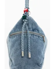 Desigual Borsa tracolla grande in jeans Blu