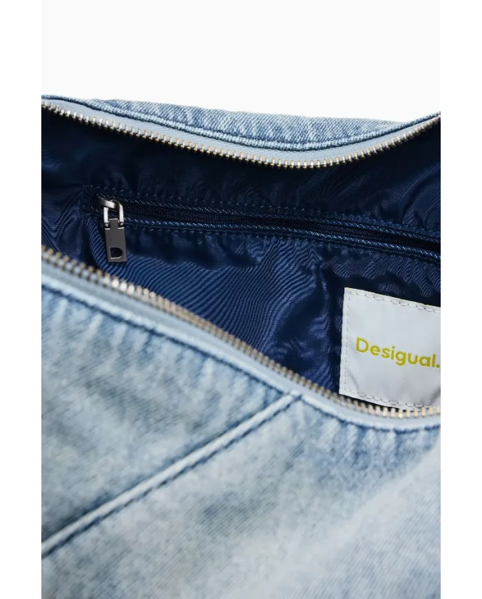 Desigual Borsa tracolla grande in jeans Blu
