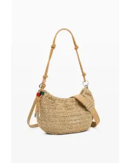 Desigual Borsa tracolla in rafia Bianco