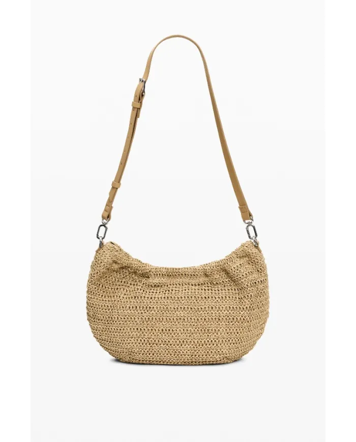 Desigual Borsa tracolla in rafia Bianco