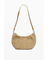Desigual Borsa tracolla in rafia Bianco