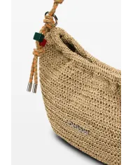 Desigual Borsa tracolla in rafia Bianco