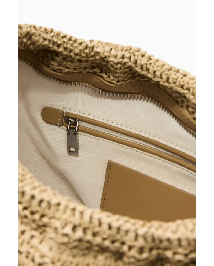Desigual Borsa tracolla in rafia Bianco