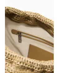 Desigual Borsa tracolla in rafia Bianco