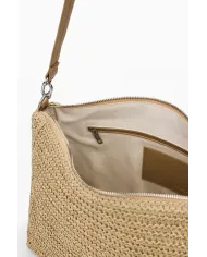 Desigual Borsa tracolla grande in rafia Bianco