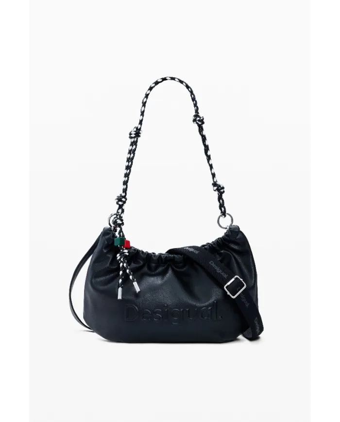 Desigual Borsa a tracolla con logo Nero