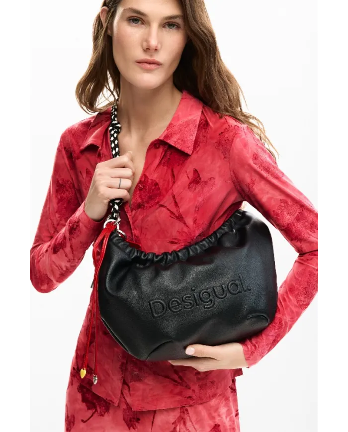 Desigual Borsa a tracolla con logo Nero