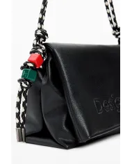 Desigual Borsa tracolla con patta logata Nero