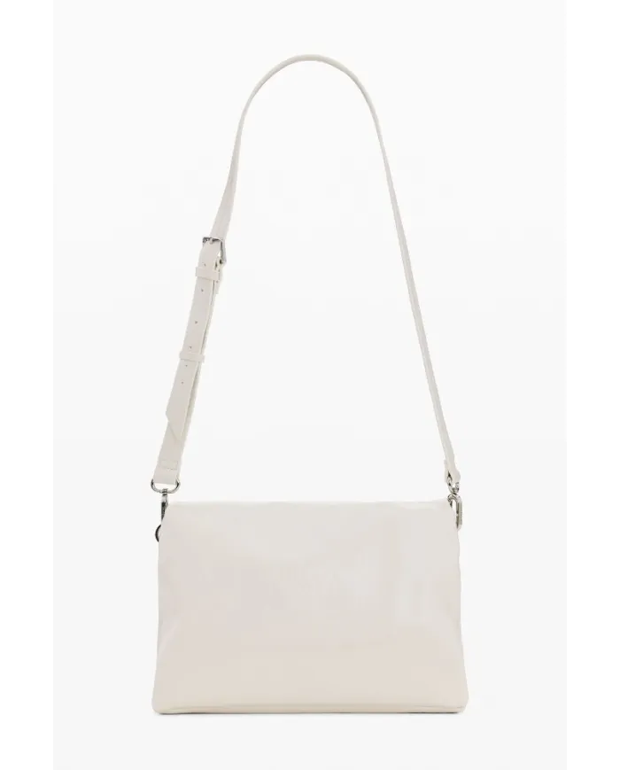 Desigual Borsa tracolla con patta logata Bianco