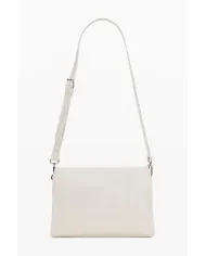 Desigual Borsa tracolla con patta logata Bianco