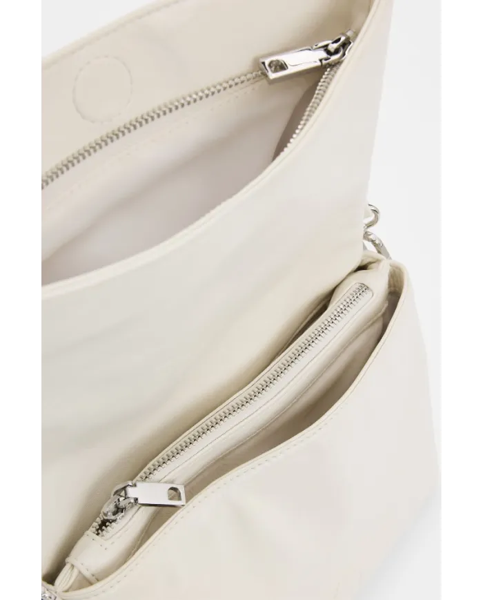 Desigual Borsa tracolla con patta logata Bianco