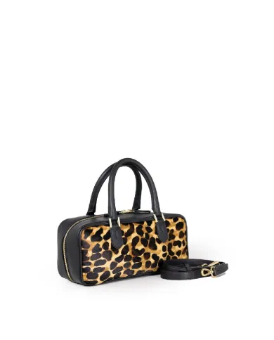 Loristella Borsa a mano cavallino Flavia Maculato/Nero