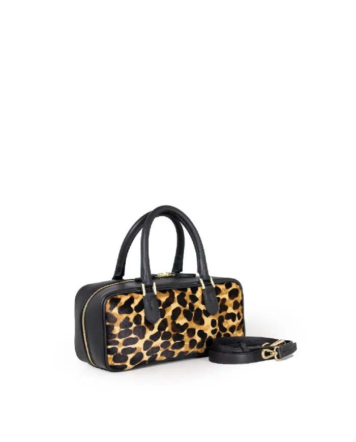 Loristella Borsa a mano cavallino Flavia Maculato/Nero