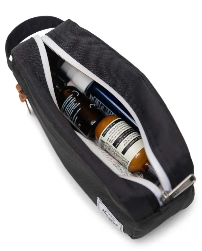 Herschel Necessaire piccolo in tessuto Chapter Blu/Cuoio