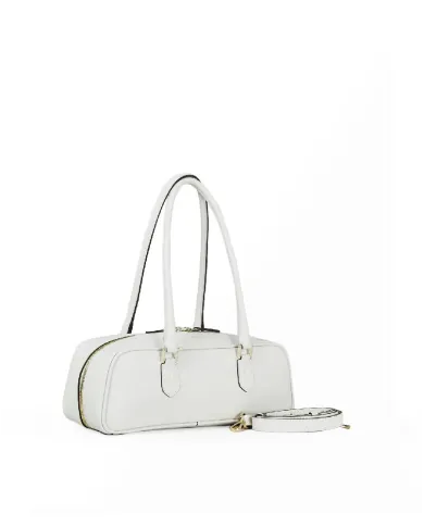 Loristella Borsa in pelle Linda Bianco