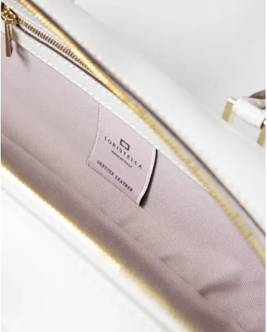 Loristella Borsa in pelle Linda Bianco