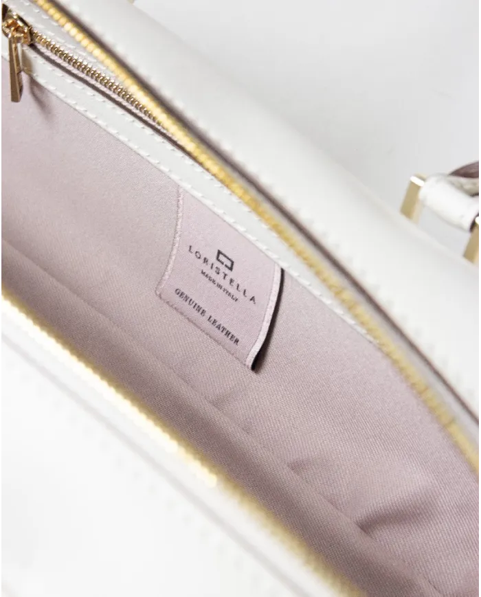 Loristella Borsa in pelle Linda Bianco