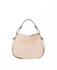 Loristella Borsa in Pelle Morbida Martellata Carola Beige