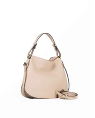 Loristella Borsa in Pelle Morbida Martellata Carola Beige