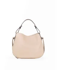Loristella Borsa in Pelle Morbida Martellata Carola Beige