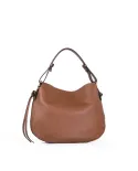 Loristella Borsa in Pelle Morbida Martellata Carola Marrone/Beige