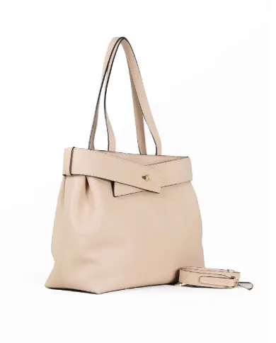 Loristella Borsa grande in pelle Giada Beige