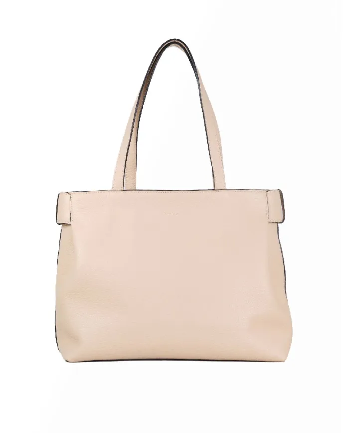 Loristella Borsa grande in pelle Giada Beige