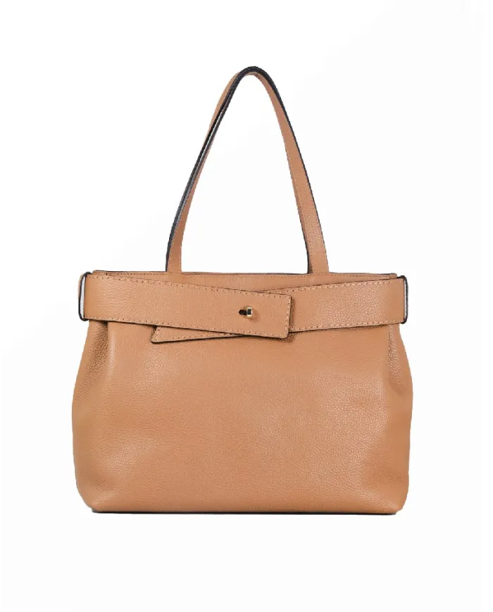 Loristella Borsa grande in pelle Giada Cuoio