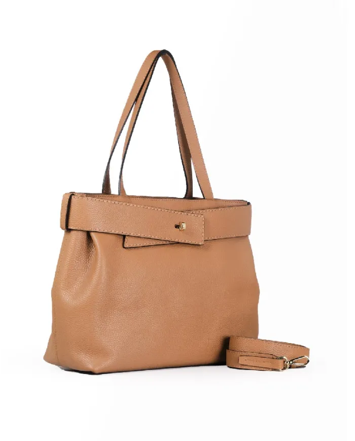 Loristella Borsa grande in pelle Giada Cuoio