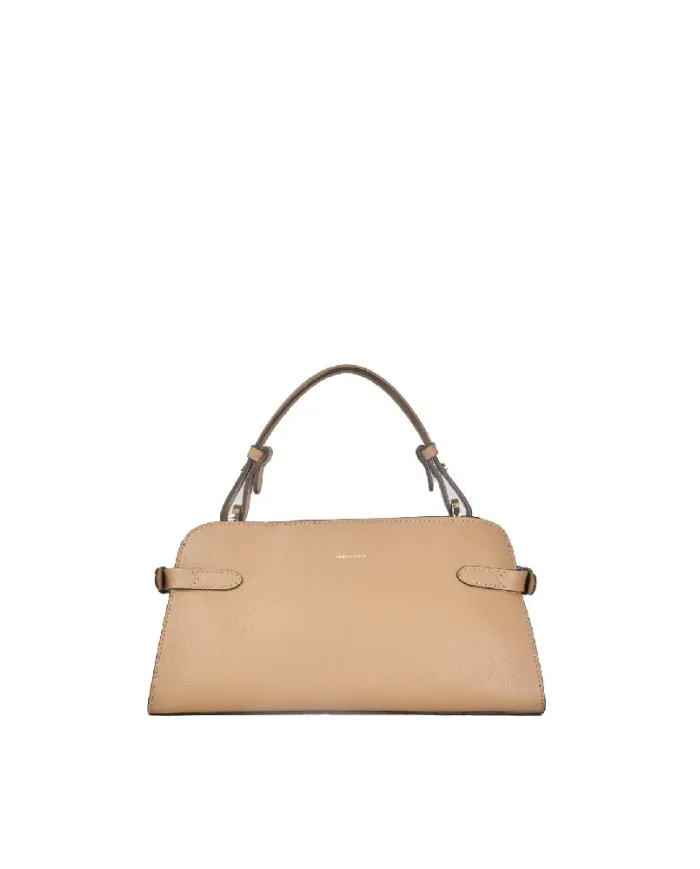 Loristella Borsa piccola a mano in pelle martellata con tracolla Matilda Beige