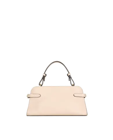 Loristella Borsa piccola a mano in pelle martellata con tracolla Matilda Beige