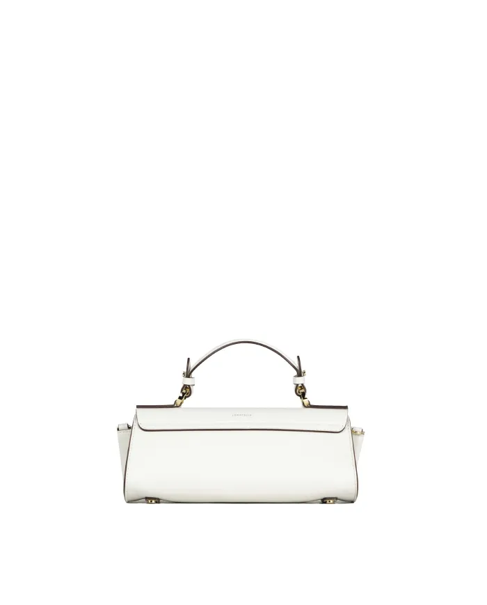 Loristella Borsa piccola in pelle liscia con pattina e tracolla The Bethlow Avorio